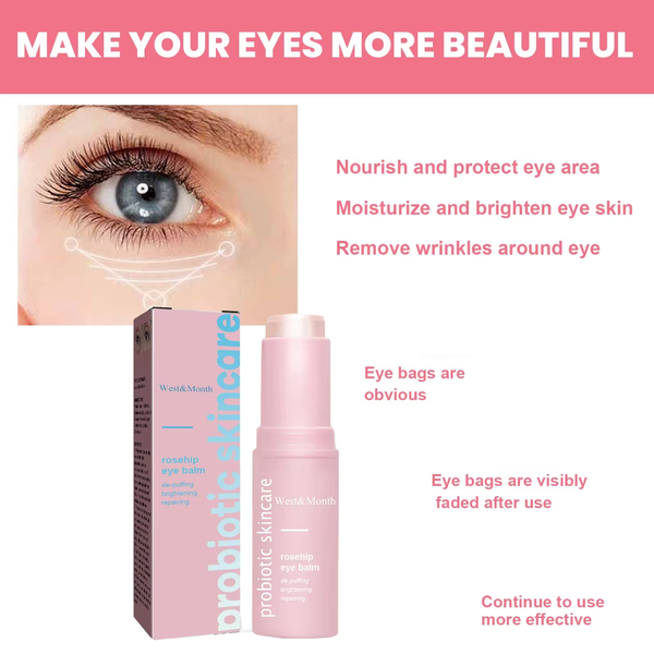 Rosehip Eye Cream Lifting Moisturizing Balm Stick Remove Dark Circles Eye Bags Puffiness Hyaluronic Acid anti Wrinkle Eye Cream
