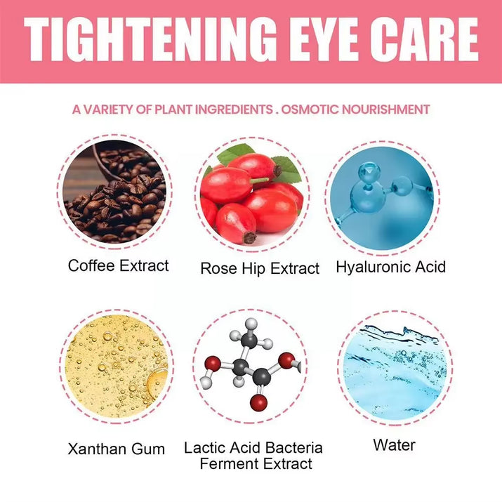 Rose Hyaluronic Acid Eye Cream Stick Moisturizing Anti-Aging Firming Eye Eye Dark Firming Circles Moisturizing Remove Bags